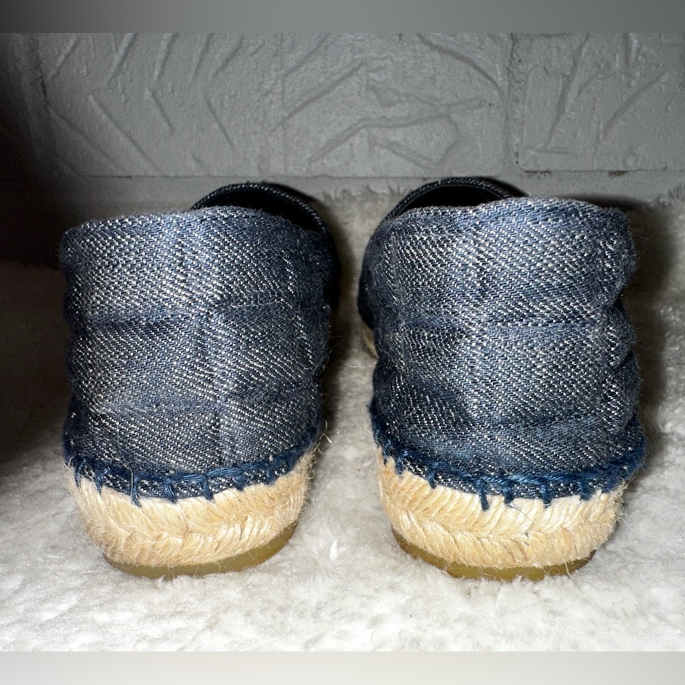 Chanel Denim Blue and Black CC Espadrille Size 37 - Picture 9 of 13